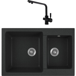 

Кухонная мойка и смеситель GreenStone GRS-76k-343 Kaiser Decor 40144-9 с сифоном, антрацит, GRS-76k-343 Kaiser Decor 40144-9 с сифоном, антрацит