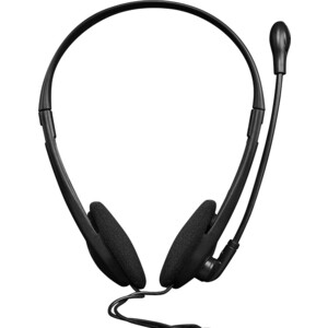 фото Гарнитура canyon hs-01 pc headset with microphone, volume control and adjustable headband, cable length 1.8m, black/orange, 1 (cns-chs01bo)