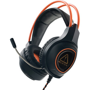 Гарнитура Canyon Nightfall GH-7 Gaming headset with 7.1 USB connector, adjustable volume control, orange LED backlight, cable (CND-SGHS7) - фото 1