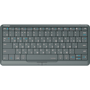 Клавиатура Prestigio ClickTouch 2, wireless multimedia smart keyboard with touchpad embedded into keys, auto-switch between keyb (PSKEY2SGRU)