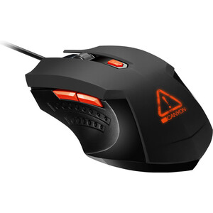 Мышь Canyon Star Raider GM-1 Optical Gaming Mouse with 6 programmable buttons, Pixart optical sensor, 4 levels of DPI an (CND-SGM01RGB) zelotes f14 led optical computer mouse wireless 2 4g 2400 dpi 7 buttons wireless gaming mouse colorful breathing lights for pro gamer