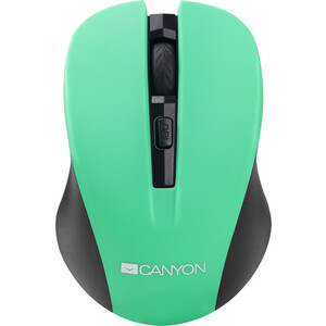 Мышь Canyon CNE-CMSW1G мышь, цвет - зеленый, беспроводная 2.4 Гц, DPI 800/1000/1200 DPI, 3 кнопки и колесо прокрутки, прор (CNE-CMSW1G) мышь microsoft bluetooth светло зеленый rjn 00034