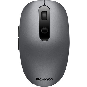 Мышь Canyon 2 in 1 Wireless optical mouse with 6 buttons, DPI 800/1000/1200/1500, 2 mode(BT/ 2.4GHz), Battery AA*1pcs, G (CNS-CMSW09DG) three mode 2 4g bt3 0 5 0 wireless optical pen mouse 800 1200 1600dpi rechargeable pocket pen mouse for pc laptop computer grey