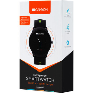 фото Смарт часы canyon oregano sw-81 smart watch, 1.3inches ips full touch screen, alloy+plastic body,ip68 waterproof, multi-sport (cns-sw81bg)