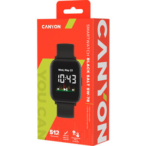Смарт часы Canyon Smart watch, 1.4inches IPS full touch screen, with music player plastic body, IP68 waterproof, multi-sport m (CNS-SW78BB) - фото 4