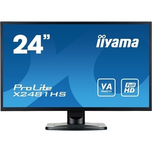 фото Монитор iiyama 23,6'' prolite x2481hs-b1 1920x1080 va led 16:9 6ms vga dvi hdmi 12m:1 3000:1 178/178 250cd tilt (x2481hs-b1)