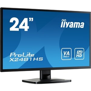 фото Монитор iiyama 23,6'' prolite x2481hs-b1 1920x1080 va led 16:9 6ms vga dvi hdmi 12m:1 3000:1 178/178 250cd tilt (x2481hs-b1)