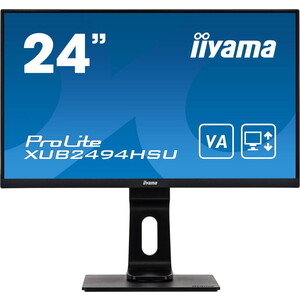 фото Монитор iiyama 23,8'' prolite xub2494hsu-b1 1920x1080@75 гц va led 16:9 3ms vga hdmi dp 2*usb2.0 80m:1 3000:1 17 (xub2494hsu-b1)