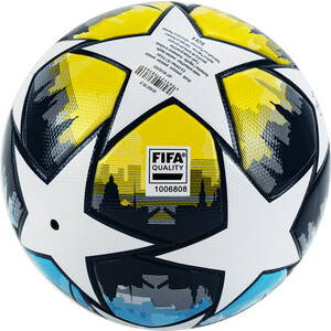 фото Мяч футбольный adidas ucl league st.p h57820, р.5, 32 пан., fifa quality, бело-сине-желтый