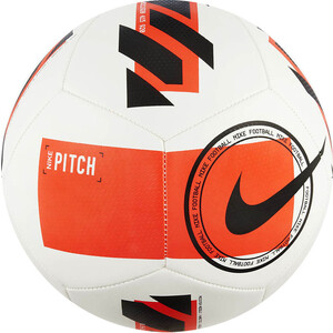 Мяч футбольный Nike Pitch, DC2380-100, р.5, 12 пан., бело-красный - фото 1