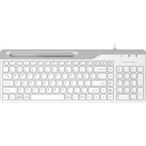 Клавиатура A4Tech Fstyler FK25 белый/серый USB slim (FK25 WHITE) клавиатура a4tech fstyler fx61 белый usb slim led fx61 white