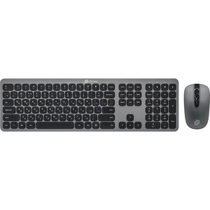 Клавиатура + мышь Oklick 300M клав:серый мышь:серый/черный USB беспроводная slim (1488402) fude ik6620 ultra slim 2 4g беспроводная клавиатура для мыши