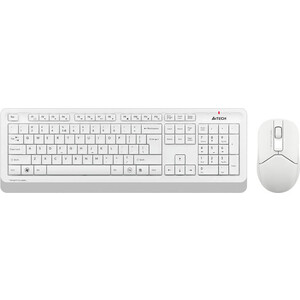 Клавиатура + мышь A4Tech Fstyler FG1012 клав:белый мышь:белый USB беспроводная Multimedia (FG1012 WHITE) мышь a4tech fstyler fm12 белый оптическая 1200dpi usb 3but