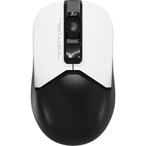 Мышь A4Tech Fstyler FB12 белый/черный оптическая (1200dpi) беспроводная BT/Radio USB (3but) (FB12 PANDA)