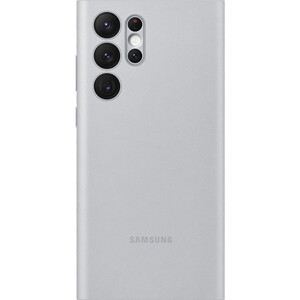 фото Чехол (флип-кейс) samsung galaxy s22 ultra smart led view cover светло-серый (ef-ns908pjegru) (ef-ns908pjegru)