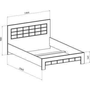 фото Кровать compass изабель из-711к (с ламелью и опорами) белое дерево 200x140
