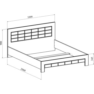 фото Кровать compass изабель из-712к (с ламелью и опорами) белое дерево 200x160