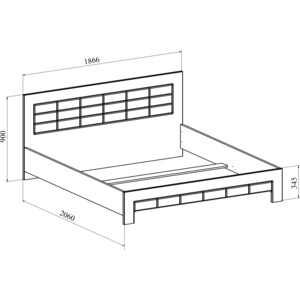 фото Кровать compass изабель из-713к (с ламелью и опорами) белое дерево 200x180