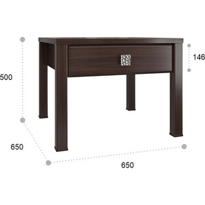 Стол журнальный Compass Изабель ИЗ-44К орех темный