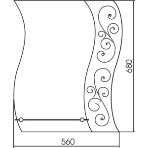фото Зеркало mixline ажур 56х68 с полкой (548523)