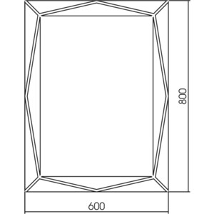 фото Зеркало mixline алмаз 60х80 (548525)