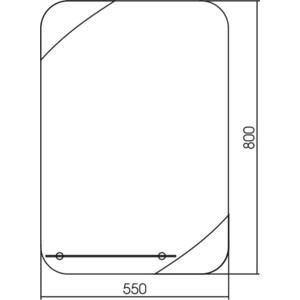 фото Зеркало mixline аргус 55х80 с полкой (548528)