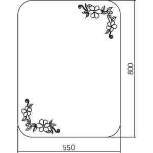 фото Зеркало mixline блум 55х80 (548529)