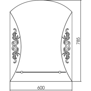 фото Зеркало mixline спирея 60х78 с полкой (548536)