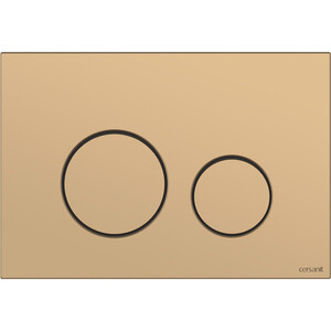 Кнопка смыва Cersanit Twins матовое золото (63524) прокладка для унитазов производства cersanit инкоэр сзкпс р