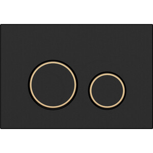 Кнопка смыва Cersanit Twins черная матовая (63534) эмаль алкидная deton universal черная матовая ral 9005 аэрозоль 520мл