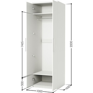 Шкаф для одежды Шарм-Дизайн Мелодия МШ-21 100х60 белый