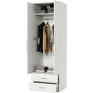 фото Шкаф для одежды с ящиками шарм-дизайн мшя-21 110х60 белый