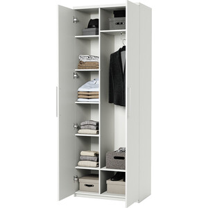 Шкаф комбинированный Шарм-Дизайн Мелодия МК-22 100х45 белый шкаф для одежды с ящиками шарм дизайн мелодия мшя 21 100х45 дуб сонома