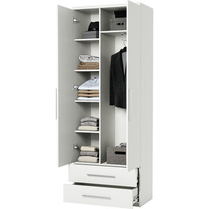 Шкаф комбинированный с ящиками Шарм-Дизайн Мелодия МКЯ-22 100х45 белый шкаф для одежды шарм дизайн мелодия мш 21 100х45 дуб сонома