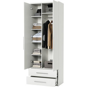 Шкаф комбинированный с ящиками Шарм-Дизайн Мелодия МКЯ-22 100х60 белый шкаф для одежды с ящиками шарм дизайн мелодия мшя 21 100х60 орех