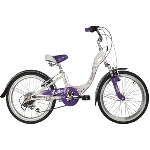 фото Велосипед novatrack 20'' butterfly белый-фиолетовый