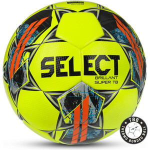 фото Мяч футбольный select brilliant super tb 810316.551, р. 5, желто-оранжево-серо-черный