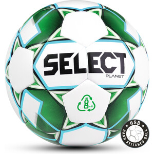 фото Мяч футбольный select planet fifa basic 810321, р. 5, бело-зеленый