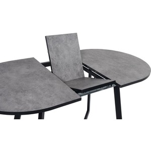 фото Стол мир стульев саен 21 краска черный муар, столешница лдсп, пластик бетон (вставка бабочка)