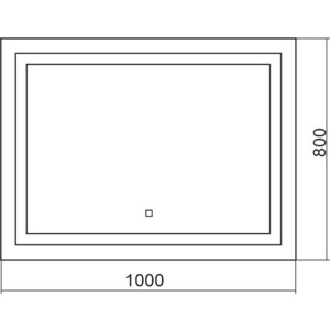 фото Зеркало mixline ливия 100х80 подсветка, сенсор (фр-00001225)