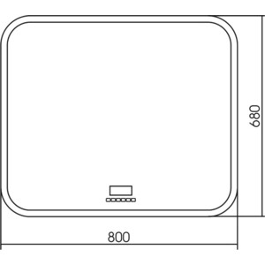 фото Зеркало mixline стив-6 80х68 подсветка, сенсор, премник, с подогревом (фр-00001651)