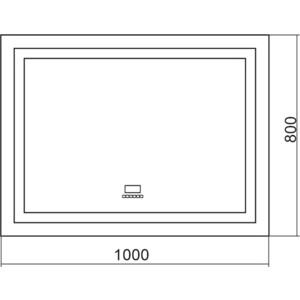 фото Зеркало mixline ливия-6 100х80 подсветка, сенсор, премник, с подогревом (фр-00001714)