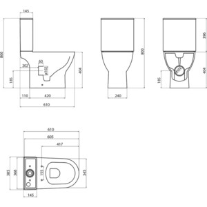 Унитаз (чаша) BelBagno Lounge (BB045CPR)