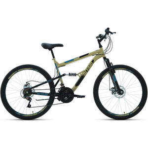 Велосипед Altair MTB FS 26 2.0 disc (2021) 16 бежевый