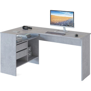 Стол письменный СОКОЛ СПм-25 левый бетон стол письменный сокол спм 25 левый бетон