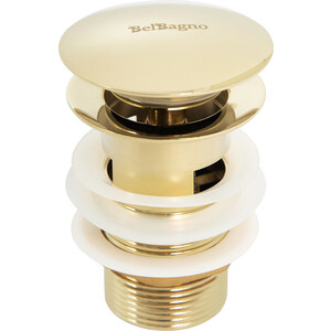 Донный клапан BelBagno SAT Click-clack с переливом, золото (BB-SAT-ORO) донный клапан raiber