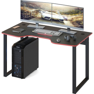 Стол компьютерный СОКОЛ КСТ-19 черный/красный игровой стол unix line футбол кикер 140х74 cм