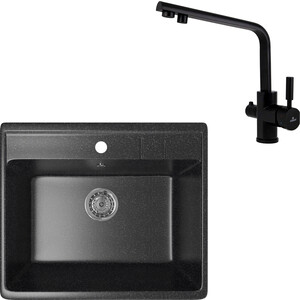 

Кухонная мойка и смеситель Mixline ML-GM15 черная 308 (4630030633792, 40144-9), ML-GM15 черная 308 (4630030633792, 40144-9)