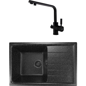 

Кухонная мойка и смеситель Mixline ML-GM19 черная 308 (4630030634751, 40144-9), ML-GM19 черная 308 (4630030634751, 40144-9)