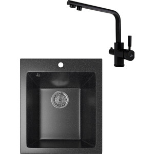 

Кухонная мойка и смеситель Mixline ML-GM14 черная 308 (4630030633556, 40144-9), ML-GM14 черная 308 (4630030633556, 40144-9)